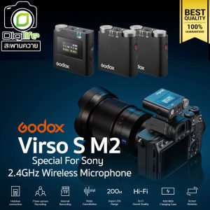 Godox Microphone Virso S M2 ( Sony) Wireless Microphone 2.4GHz For Camera Smartphone Tablets & Laptop - ประกันศูนย์ Godox 1 เดือน