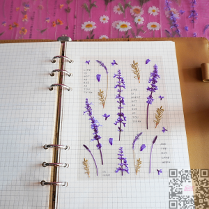[1 Pcs/Pack] Sticker Lavender Flower Pet Aesthetic DIary Journal Deco Scrapbook Murah