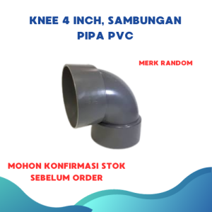 Knee Pipa  Knee Elbow / L pipa PVC 4Inch PVC