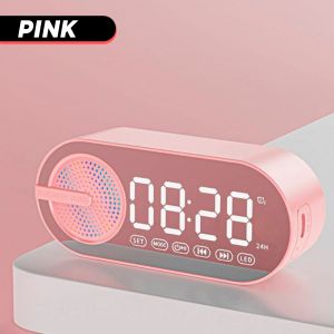 Alarm clock radio FM Bluetooth speaker portable subwoofer speaker music wireless mini subwoofer lamp post