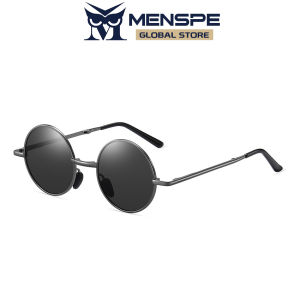 MENSPE Foldable Sunglasses Circular Men Women Polarized Glasses Chic Retro Sunglasses Photochromic Polarized Sunglasses Men Discoloration Eyewear Anti Glare UV400 Glasses Driving Goggles