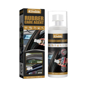 Rayhong Car Plastic Restore Coating Agent Auto Plastic Rubber Exterior Repair Clean Refresh Restoration Agent Black Shine Seal Brighten Car Plastic Parts Coating Agent Rubber Leather Dashboard Cleaner Remover Protection for Car Polish Coating 100ml