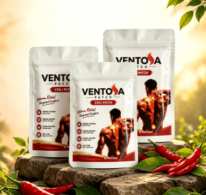 Ventosa Warm Chili Heating Patch Thermal Comfort Pain Relief Plaster 25 Patches Each Pouch
