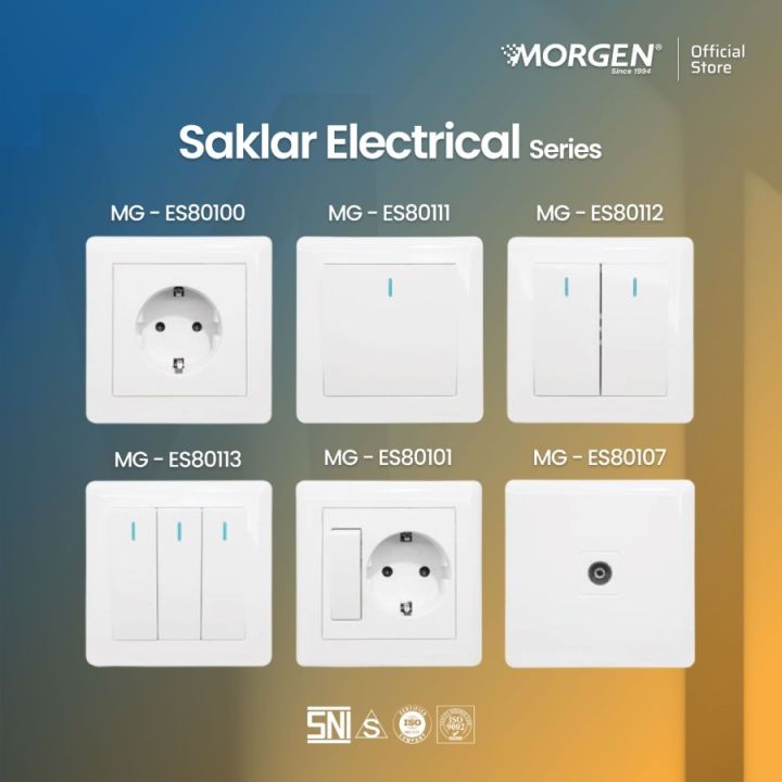 Morgen Saklar Stop Kontak 801008011180112801138010180107 ES Seri morgen-saklar-stop-kontak-801008011180112801138010180107-es-seri