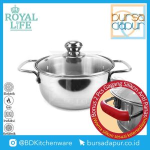 Royal Life Stainless Saucepot 18 cm / Panci Stainless Masak 18 cm