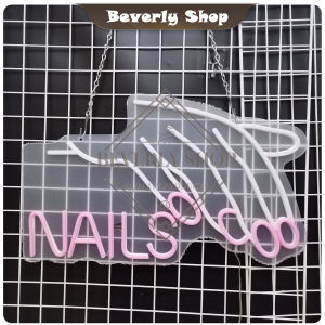 ป้ายไฟนีออนโดดเด่น 50x30x1.5 cm พร้อมปลั๊ก US สำหรับตกแต่งหน้าร้านและบริษัท