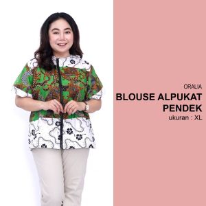 Blouse Big Size Wanita Atasan Batik Lengkap L-XL-2L-3L-4L-5L-6L-7L Model Blus Jumbo Seragam Batik / Blus Pendek Big Size Formal / Atasan Kerja Wanita Jumbo Kantor / Blouse Jumbo Kerja Formal Kantor Big