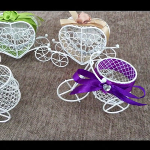 Bộ 10 hộp Kẹo Hộp đựng quà đáp lễ cho tiệc tim Vận chuyển/ba bánh hình vật liệu sắt hộp quà tặng vật dụng tiệc đám cưới