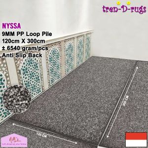 Tren-D-rugs Sajadah masjid polos karpet sejadah modern alas sholat anti slip 120 cm x 300 cm mushola roll gulungan panjang shaf tebal minimalis - NMs