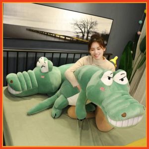 Gấu bông thú nhồi bông gối ôm hình cá sấu siêu to khổng lồ size 1m6