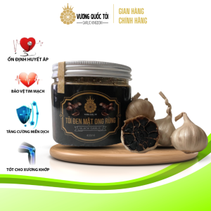 Tỏi Đen Cô Đơn Lý Sơn Ngâm Mật Ong Rừng- Vương Quốc Tỏi - hộp 400ml ngừa viên họng phòng cảm cúm tốt cho dạ dày tim mạch tăng sức đề kháng - thực phẩm vàng cho sức khoẻ