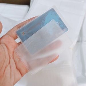 Set 10 Túi bọc thẻ căn cước 1 mặt nhám - Vỏ bọc thẻ trong suốt đựng ATM chứng minh thẻ học sinh sinh viên ngân hàng