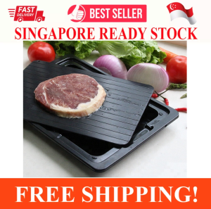 DEFROSTING TRAY FOR FROZEN FOOD WITH DRIPPING TRAY ( LARGE BOARD 35.5*20.5*3 CM) RAPID THAWING PLATE BOARD FOR FROZEN FOOD NATURAL THAWING TRAY