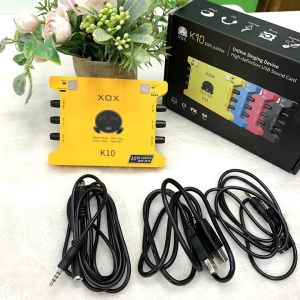 Souncard XOX K10 mẫu mới nhất hát Livestream-Thu âm chuyên nghiệp cho máy tínhđiện thoạikèm đủ phụ kiện