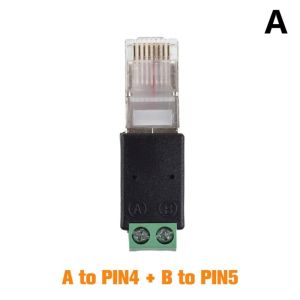 WENYOU 2PIN Terminal RJ45 to RS485 Converter RJ45 Male Connector Network Adapter RJ45 Terminal Adapter Splitter RJ45 to RS485 Adapter CCTV System