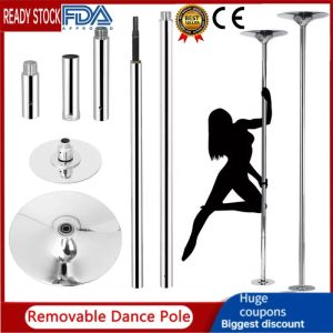 【High Quality+Fast Delievery】TTLIFE Dancing Pole 45mm Spinning Static Stripper Pole Portable Removable Dance Pole Kit W/Tools For Beginner Professional Fitness Exercise Club Party Pub Home Gym