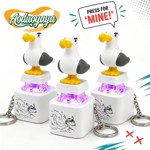 Aoduoyaya Mine Button Keychain with Sound Rechargeable Keyboard Clicker Fidget Toys Adults Keyboard Clicker for Fun Stress Relief