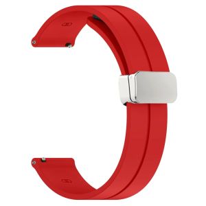 20mm 22mm Strap For Samsung Galaxy watch 4/5 pro/classic/gear s3/active 2 Sport Silicone Magnetic Buckle Huawei GT 2 2e 3 band