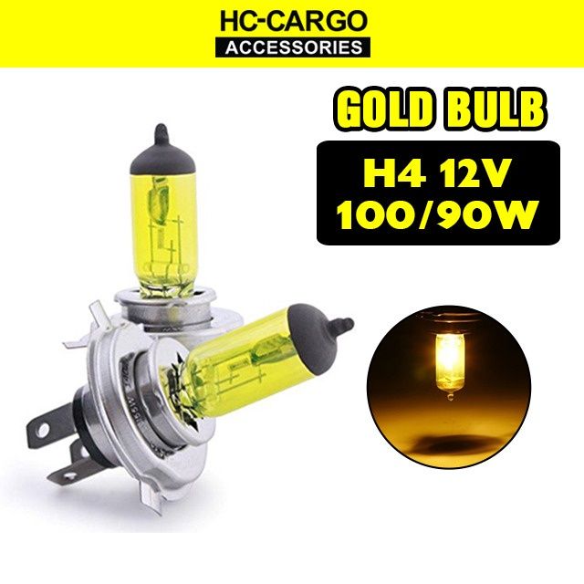 SAXO H4 Bulb Headlamp Light Bulbs Super Bright Yellow Gold Bulb Wira