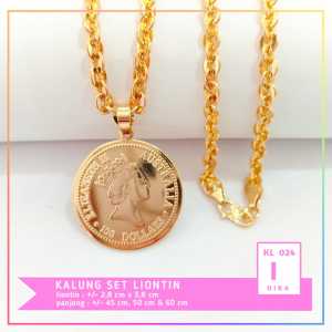Cute Jewelry Kalung Dewasa Liontin Dubai Bulat Full Permata Zirkon Perhiasan Wanita KL 024