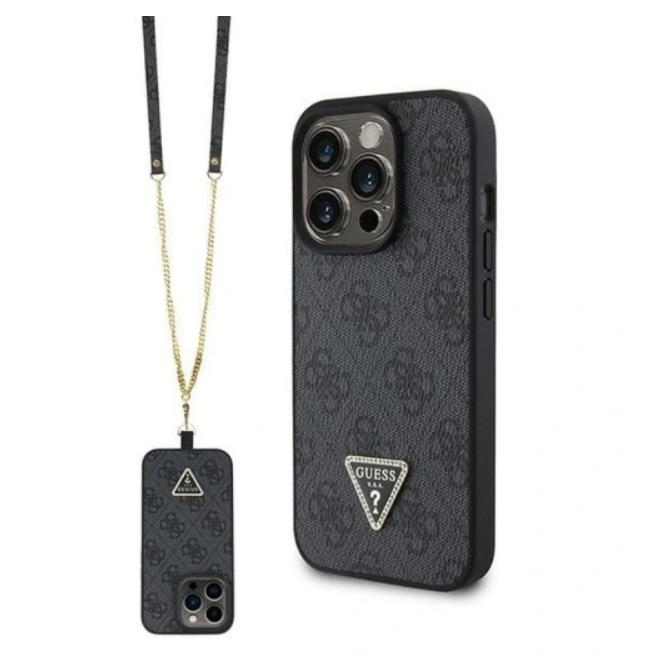 Order Guess Perforated PU Leather Case With 4G Glitter For IPhone 15 Pro -Taupe Now