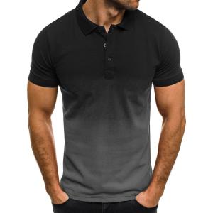 Polo Shirt for Men Contrast Color Golf Shirts for Men Summer Streetwear Casual Fashion Men Tops