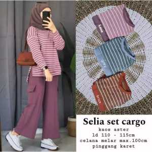 SETELAN SELIA SET CARGO JUMBO/LD.105.110.115.120/M.L.XL.XXL/CRINKLE AIRFLOW/SETELAN CELANA CARGO TERBARU & KEKINIAN