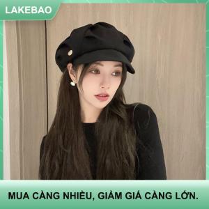 【LAKEBAO】 Mũ beret đám mây văn học phong cách retro cho nữ mũ họa sĩ thanh lịch nhỏ gọn tôn dáng mặt đa năng thường ngày đi du lịch màu trơn thích hợp mùa thu đông