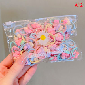 Hot Sale FunFindsS 20ชิ้นยางรัดผมน่ารักสำหรับเด็กไม่ทำร้ายเส้นผมของเด็กสาวที่ดีเชือกรัดผมแบบมัดเล็ก