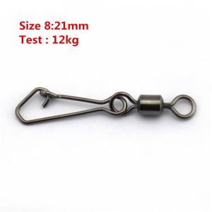 CYI47 Fishing Tools Metal Fishing Hook with Hooked Snap Rolling Swivel Swivels Fishing Bearing Connector Tackle