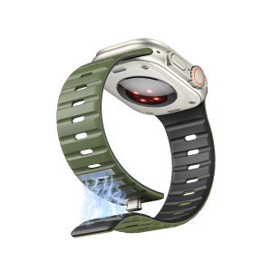 Yizilin Strap Watch Band Magnetic Silicone for Apple Watch Ultra 3 2 1 Series 11 10 9 8 7 6 5 4 3 SE Luxury Business Loop Bracelet
