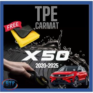 Proton X50 2020-2025 TPE Car Carpet CarMat Compatible Waterproof High Quality Full Set Ready Stock