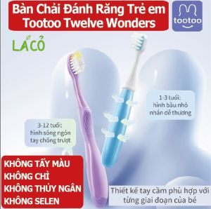 Bàn chải đánh răng cho bé tootoo Twelve Wonders bót đánh răng trẻ em bàn chải trẻ em lông mềm bảo vệ nướu sạch răng sâu