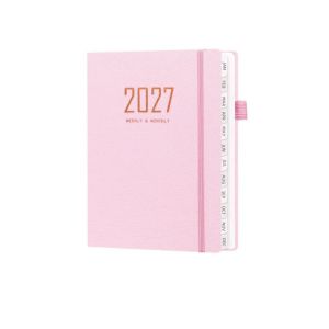 ASDOME A5 2027 Schedule Book Planner To Do List Portable A5 Agenda Notebook Durable 365 Days Diary Plan Schedule Notebook Office Supplies