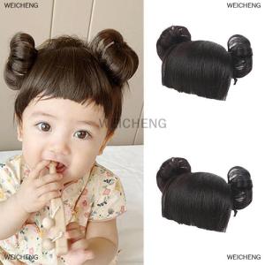 [COD] WEICHENG Baby Wig Braid Hairband wig for kids baby headband baby hair Children Bangs Head Buckle COS Hair Accessories Baby