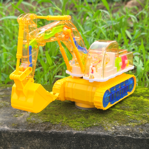 Đồ chơi trẻ em Xe cẩu xe múc trong suốt chạy pin âm thanh ánh sáng đẹp mắt (tặng pin) - MiniKids