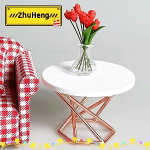 zhuheng Nhà búp bê 1:12 thu nhỏ Bàn cà phê bàn trà bên bàn đồ nội thất nhà mô hình trang trí đồ chơi nhà búp bê phụ kiện