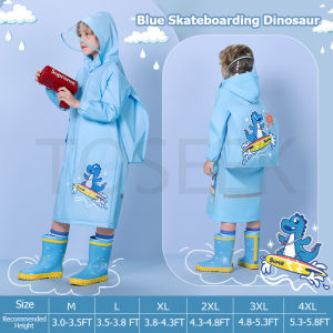 TKSEEK Raincoat for KidsToddler Poncho with HoodWaterpoof Rain Jacket Coat3D Cartoon Children Rainwear for Girl Boy