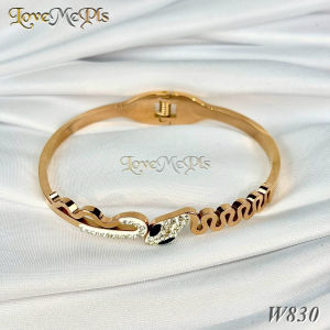 LoveMEpls กำไลข้อมือเพชร สแตนเลสแท้100% เกรดขายบนห้าง รับประกัน1ปี ไม่ลอก ไม่ดำ จัดส่งไวมาก w830
