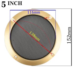 MUSASI 1Pcs 2/3/4/5/6.5/8/10 inch Lưới che loa Cao cấp Vỏ bọc Loa khung nhựa Bền bỉ Lưới sắt loại Lưới trang trí Nhà Ô Tô