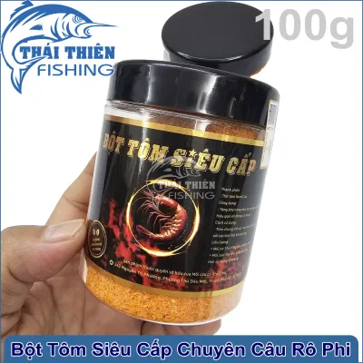 Bột Tôm Siêu Cấp Câu Cá Rô Phi 100g – Phụ Gia Mồi Câu Thịt Tôm Nam Cực Huỳnh Nhàn Fishing