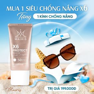 [Tặng Kính Chống Nắng ] Kem Chống nắng X6 Protect Mairis Trần Ngọc Phương Mai Siêu Chống Nắng X6 Protect - 50g