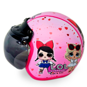 Helm Anak Bogo lucu MotifLittle pink Usia 2-7 Tahun Lapis Kulit Sintesis