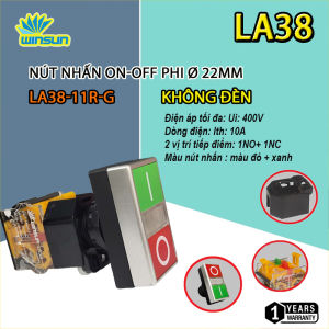 LA38 Nút nhấn ON-OFF Ø 22mm