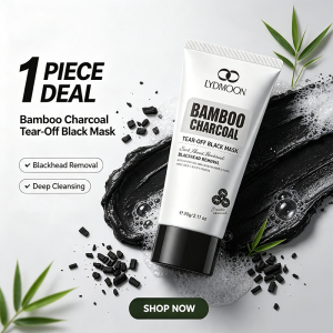 LYDIMOON blackhead removal mask bamboo charcoal black facial mask 60g deep cleaning waste cutin shrink pores
