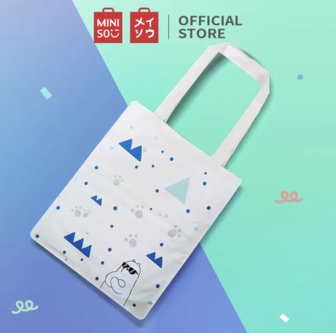 We bare bears discount miniso tote bag