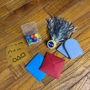 Squid game gonggi toy set gong-gi ddakji flying stone biseokchigi jebi CNY GIFT