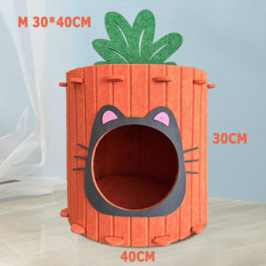 🥕 คอนโดแมว บ้านแมว สองชั้น ที่นอนแมว ของเล่นแมว มีปุยบอลห้อยอยู่ โครงปีนแมวหลายระดับ ไม่ใช้พื้นที่ บ้านแมว ปราสาทแมว คอนโดแมว ตึกแมว คอนโดแมวทรงกระบอกดีไซน์ญี่ปุ่น