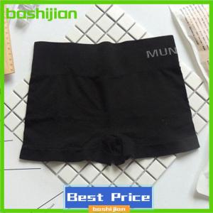 bashijian Boxers Womens Seamless Mid-waist Letter Pants Shapeing And Hip Lift Pants Boxers