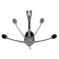 Logitech H110 Wired Headset, Stereo Headphones with Noise-Reduction Microphone, 3.5-mm Dual Audio Jack, PC/Mac/Laptop. 